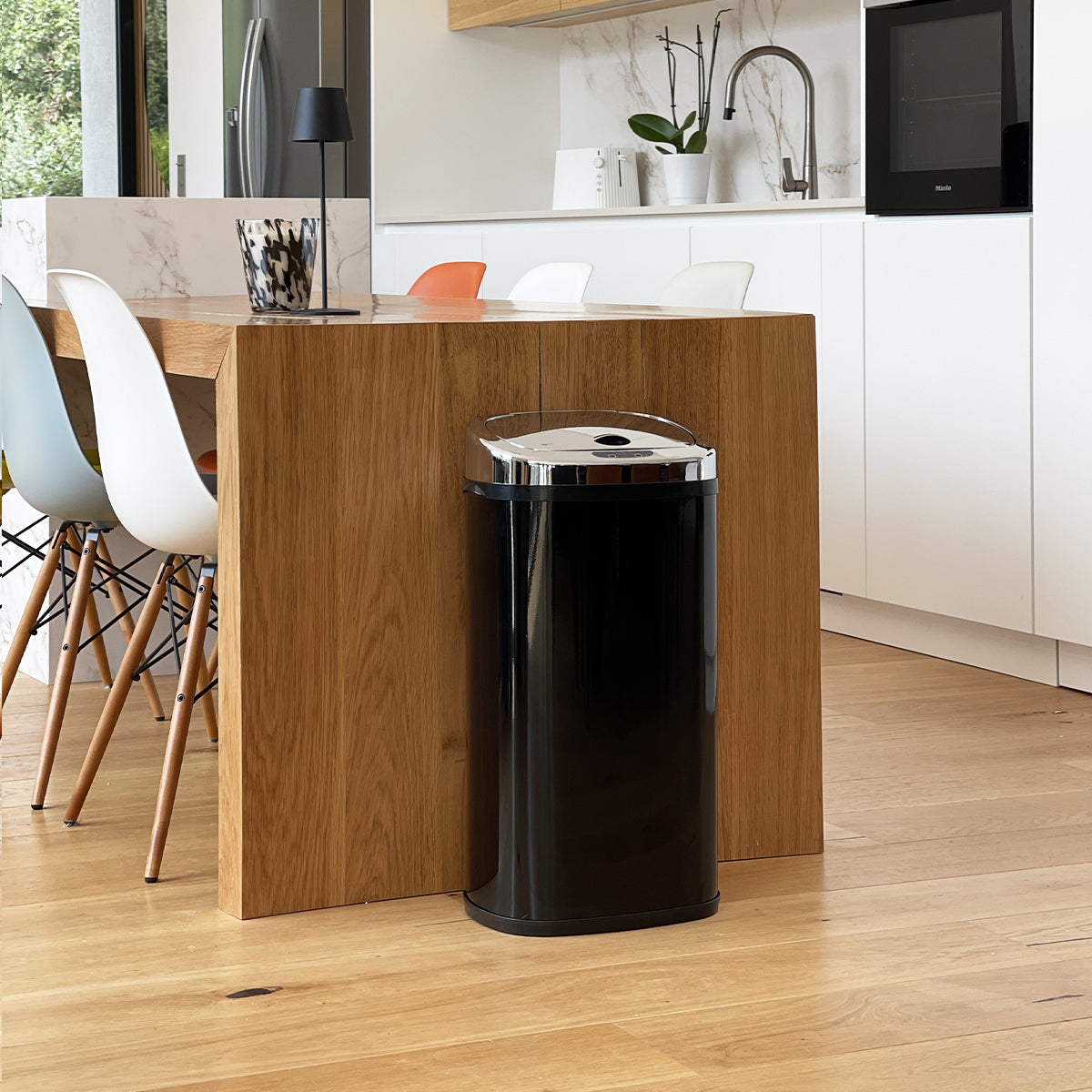 Red Deco Largo poubelle automatique 42L noir brillant inox