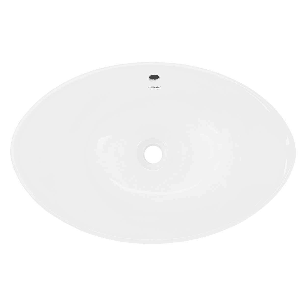 LuxeBath lavabo vasque ovale céramique blanc 590 mm