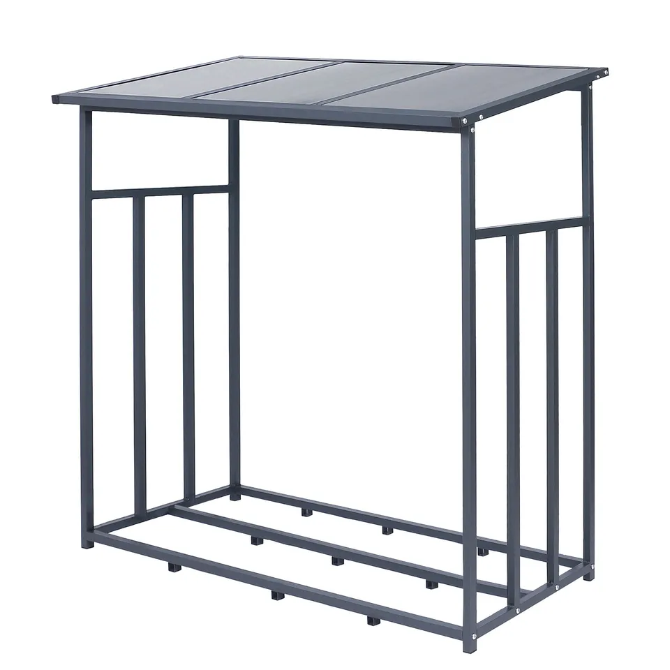 ECD Germany Garten abri bûches acier toit 187 cm 2 stères