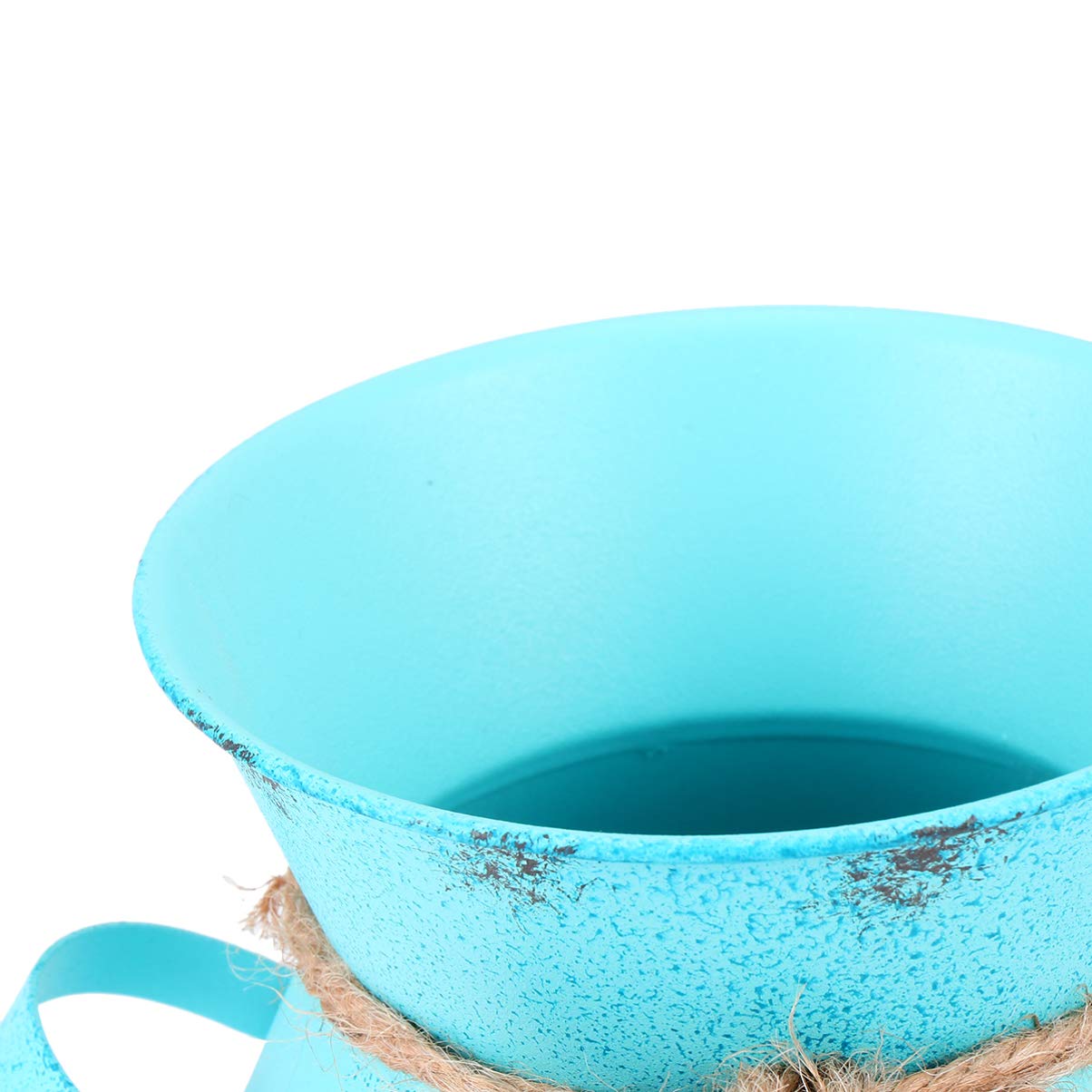 Milisten Home & Kitchen vase seau galvanisé bleu ciel 1 pièce