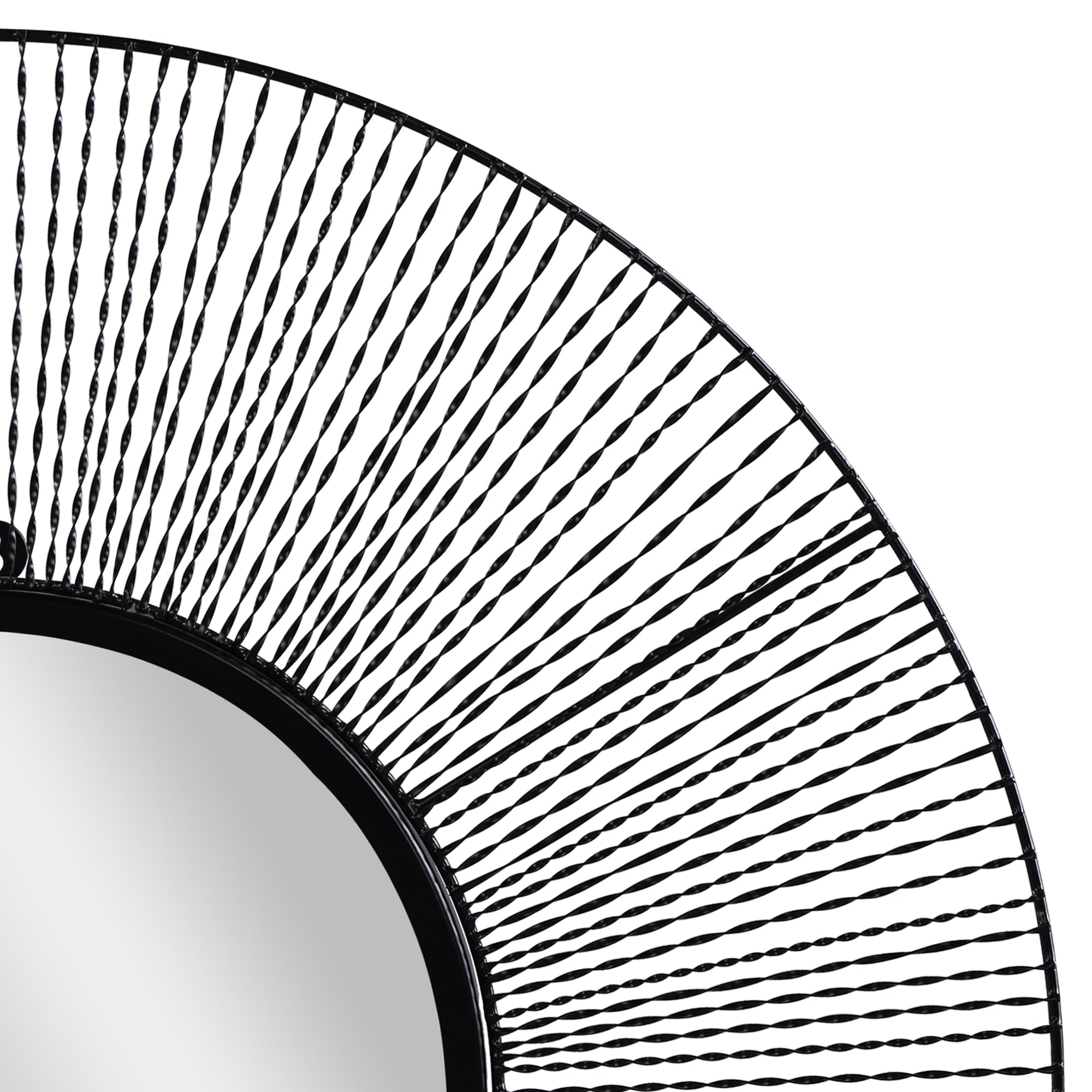 WOMO-Design miroir mural rond noir Ø84 cm métal verre