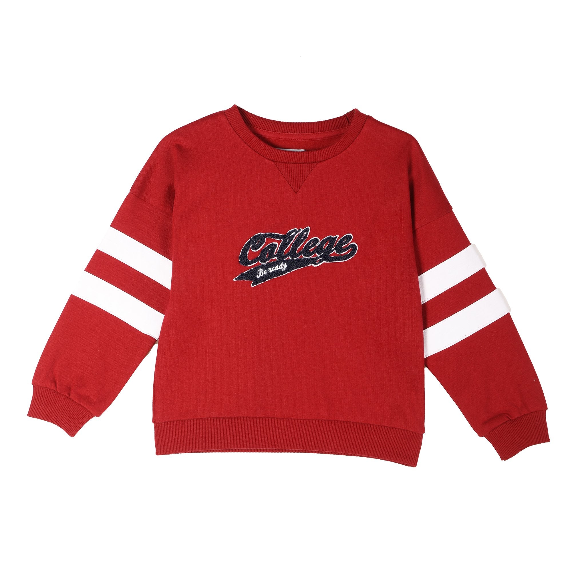 Sweat rouge enfant manches longues coton 03A à 12A