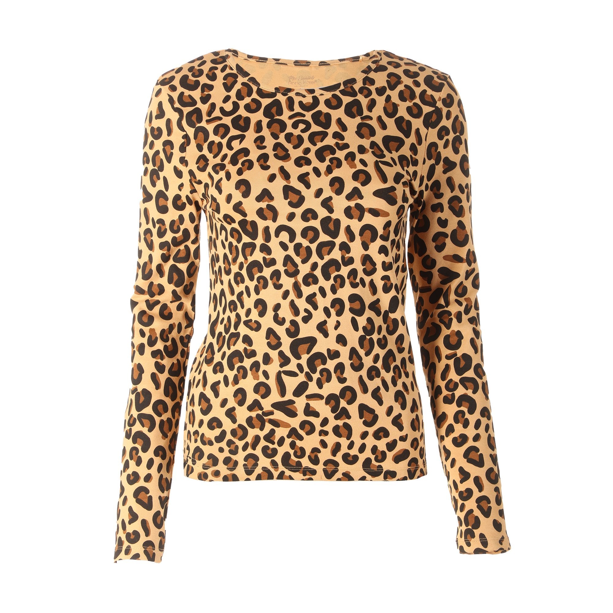 Stokomani Mode Tee-shirt manche longue col rond marron taille L