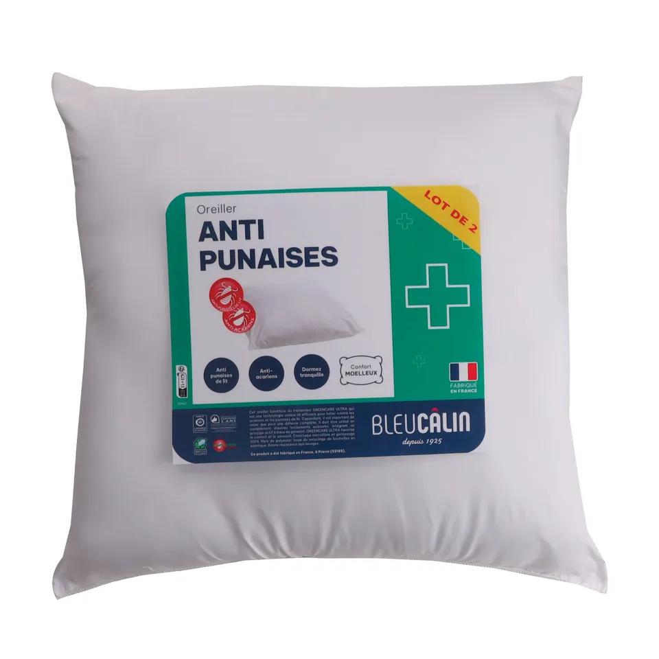 Stokomani Maison Oreiller Greencare 60x60 anti-punaises