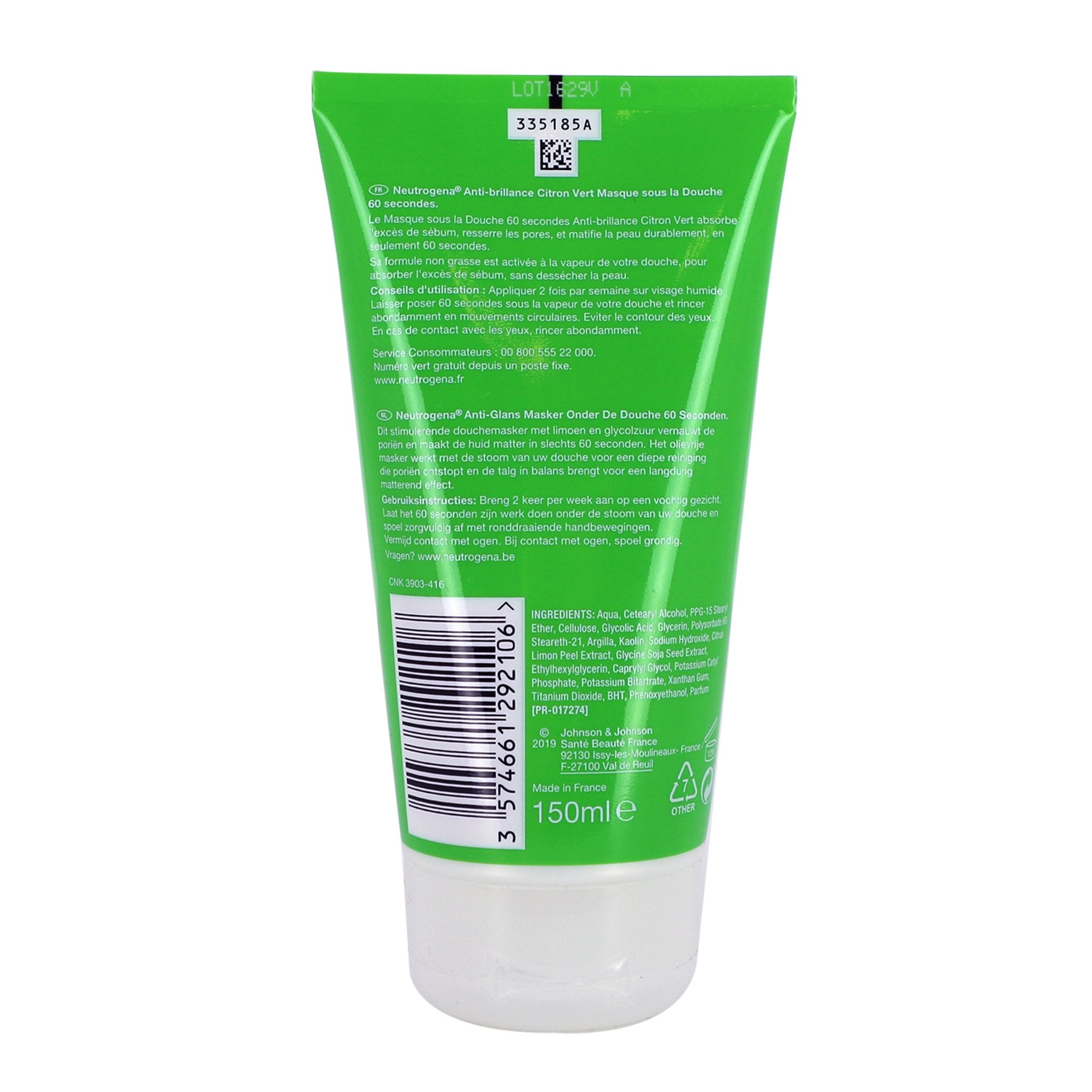 Neutrogena Shine Pore masque visage matifiant pores