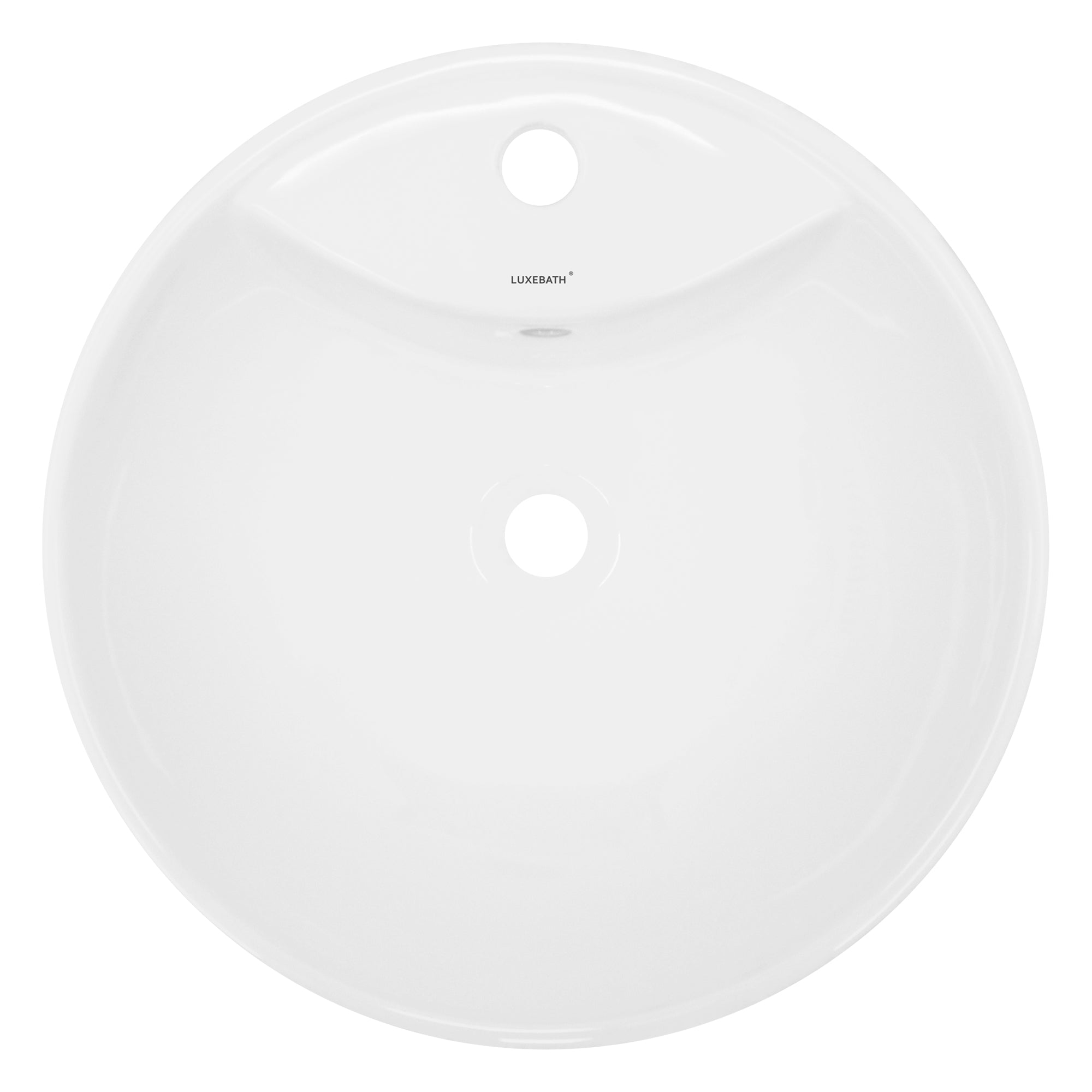 ECD Germany Sanitär vasque céramique blanc Ø45,5 cm bonde