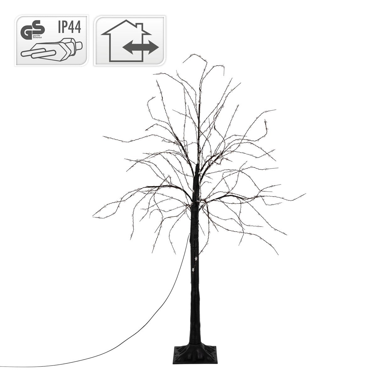ECD Germany Sapin de Noël LED blanc chaud 120cm extérieur IP44