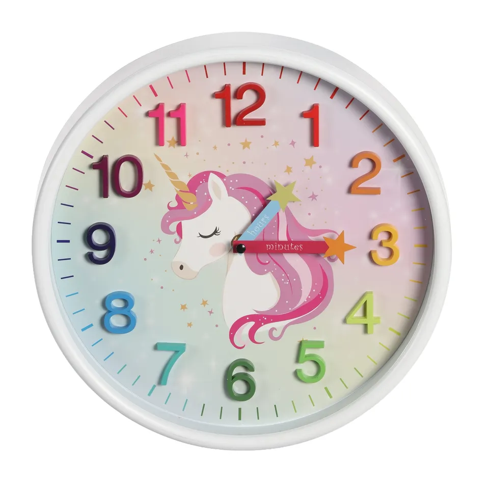 Stokomani Maison horloge enfant rose 30x4,5 cm display