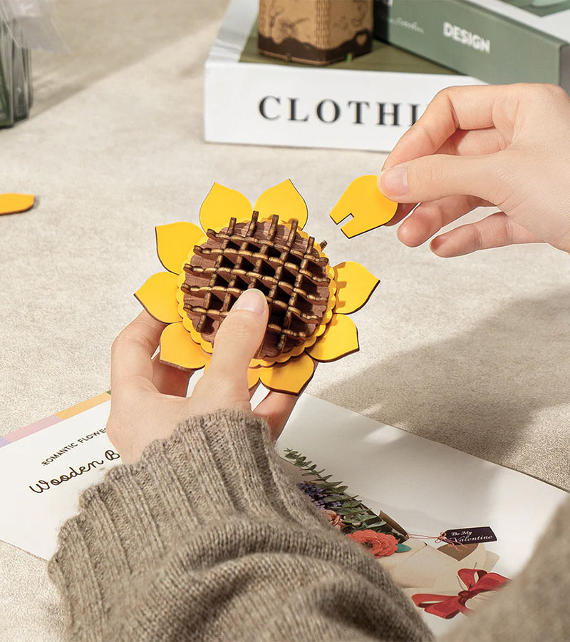 L'avant gardiste DIY Kit bouquet fleurs en bois à faire soi-même