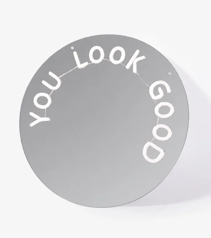 L'avant gardiste You look good miroir LED message