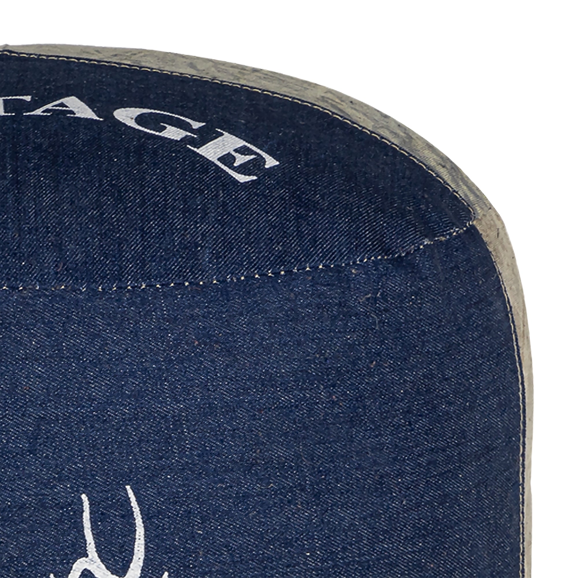 WOMO Jacksonville pouf rond 35x43 bleu jean toile