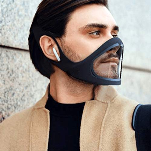 Shop-Story Smile Mask masque transparent silicone noir visière