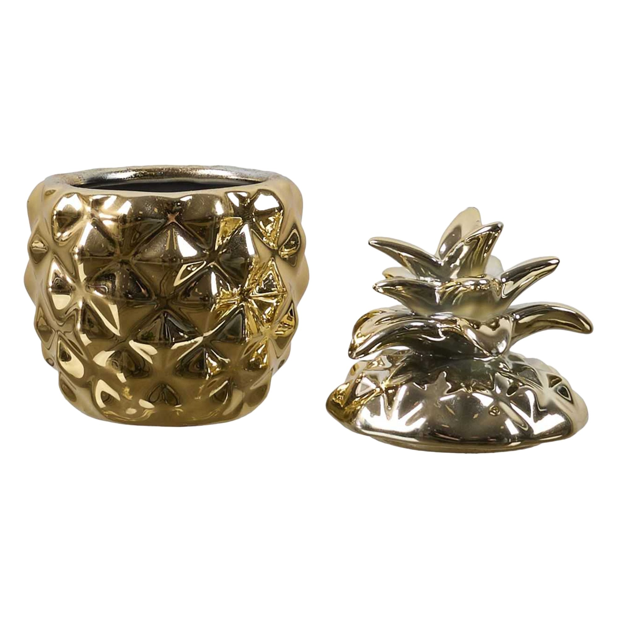 Home Deco Factory bougie ananas avec couvercle déco