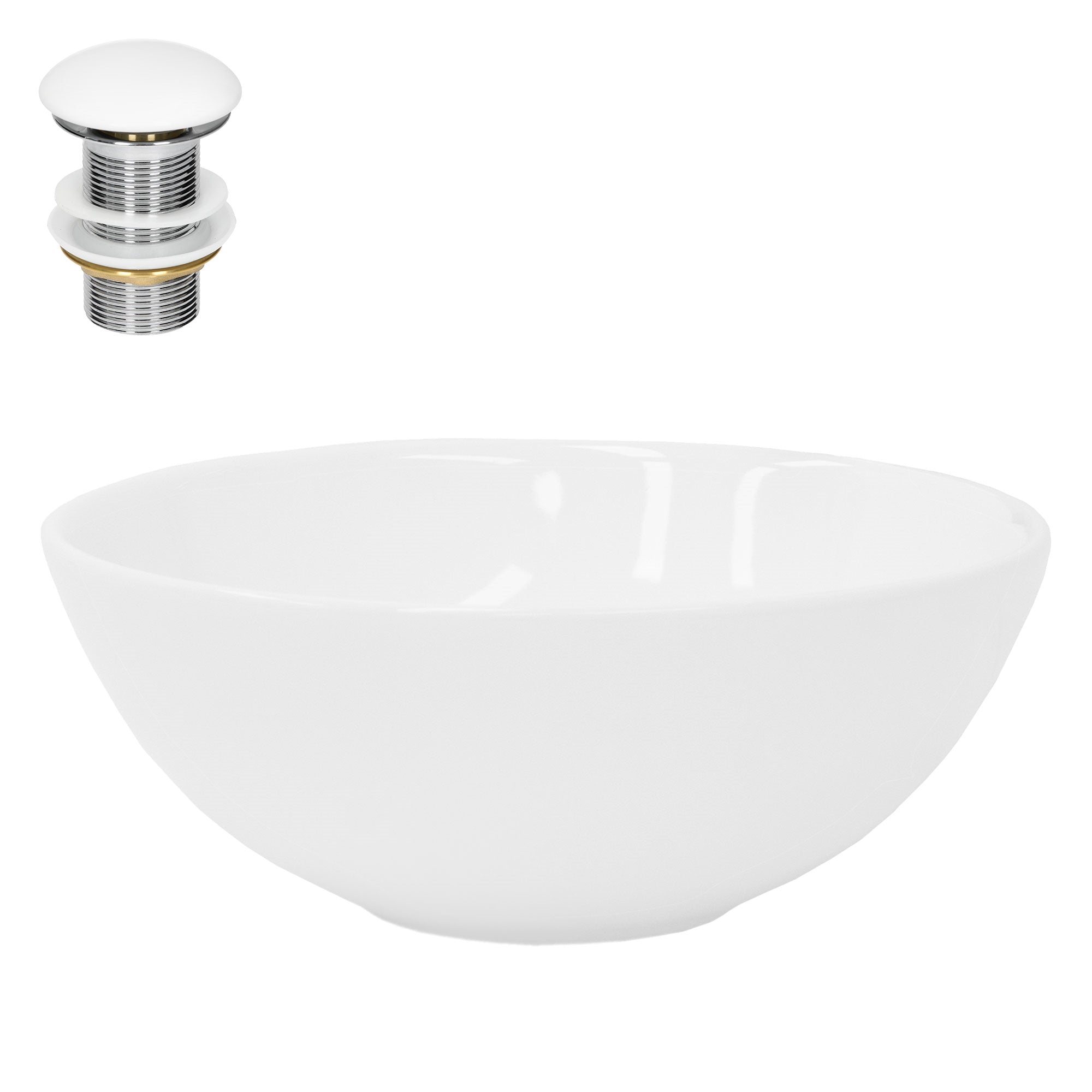 ECD Germany Sanitär Vasque à poser céramique blanche 28 cm bonde