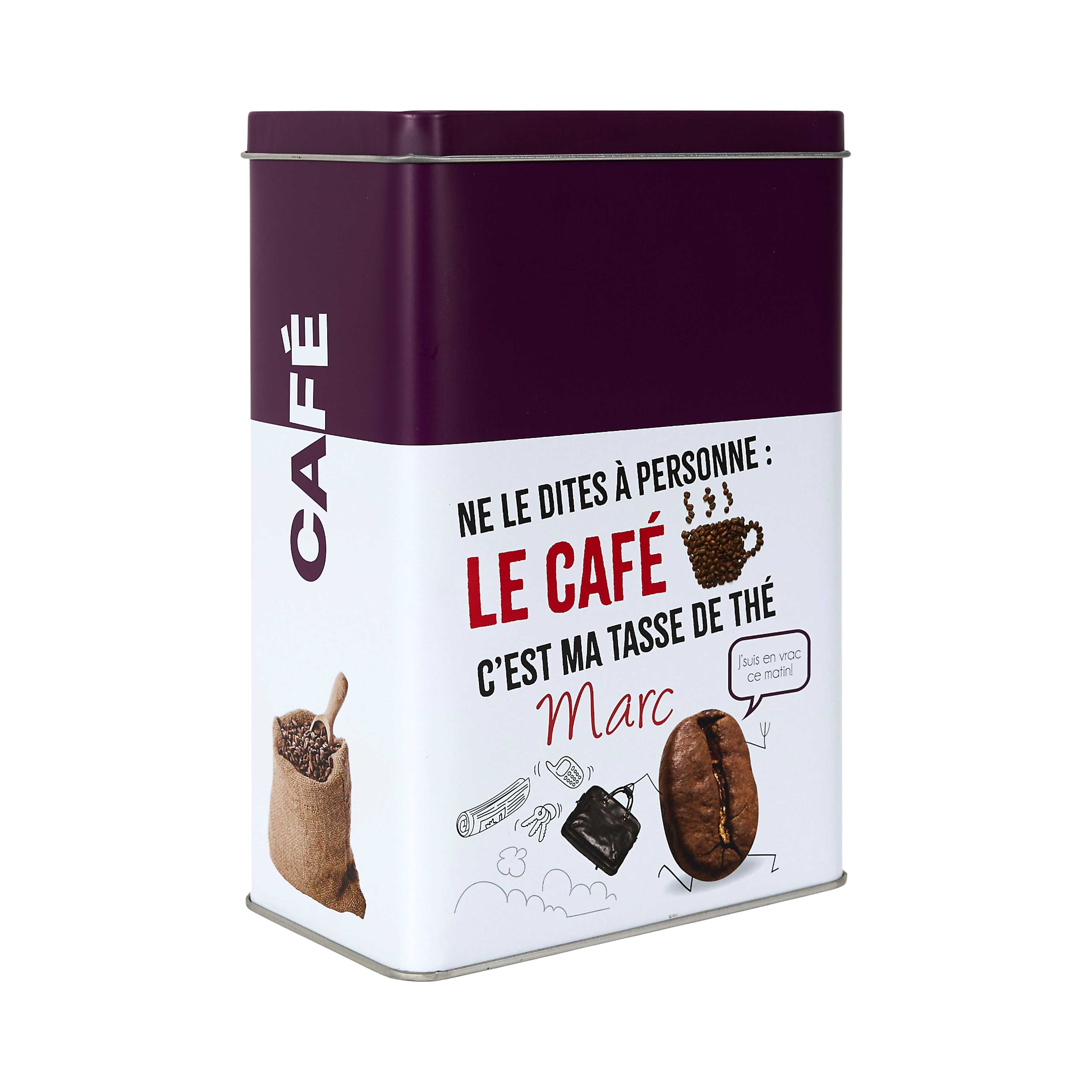 Stokomani Maison Boîte à café métal Ludique 12x18x8 cm