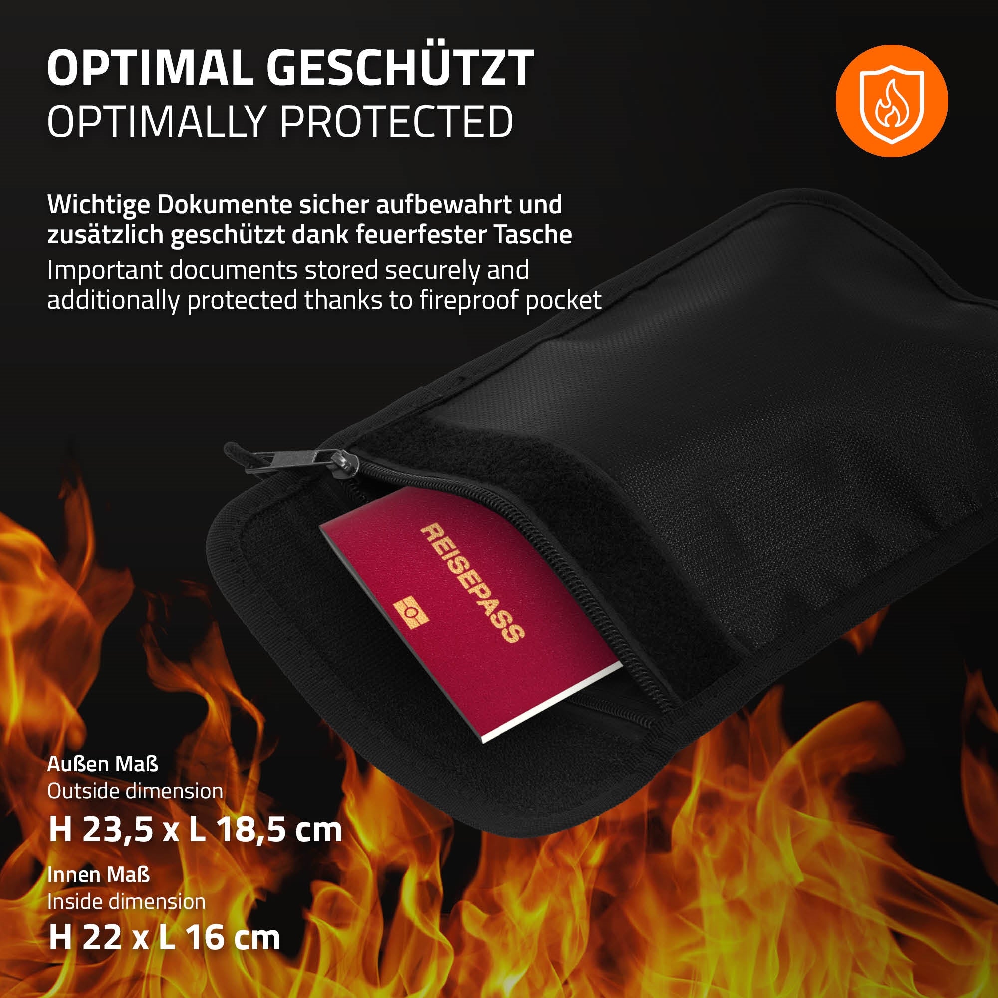 ECD Germany coffre-fort acier 27L code électronique + clés