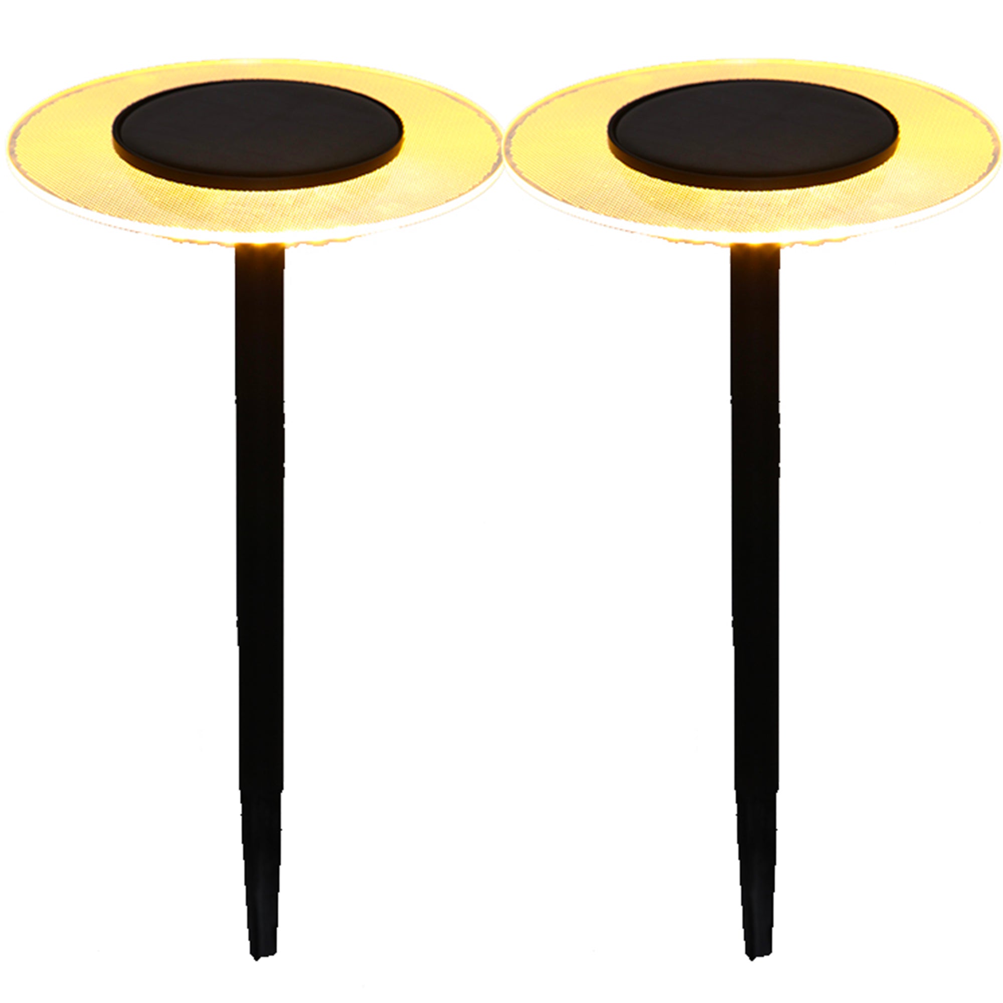 Red Deco UFO H35cm balise solaire LED blanc chaud lot 2