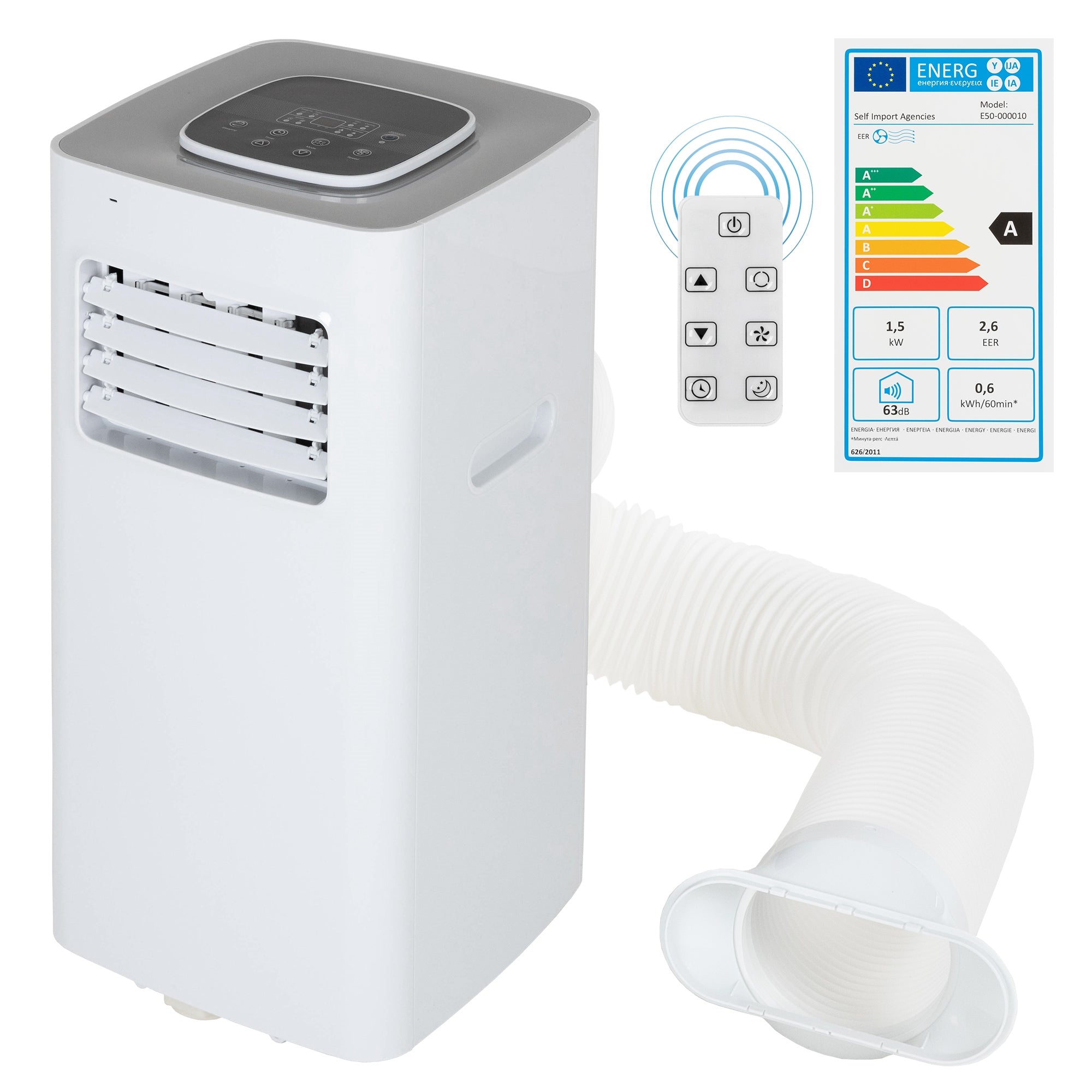 ECD Germany Haus & Wohnen climatiseur mobile 5000 BTU 4en1 télécommande
