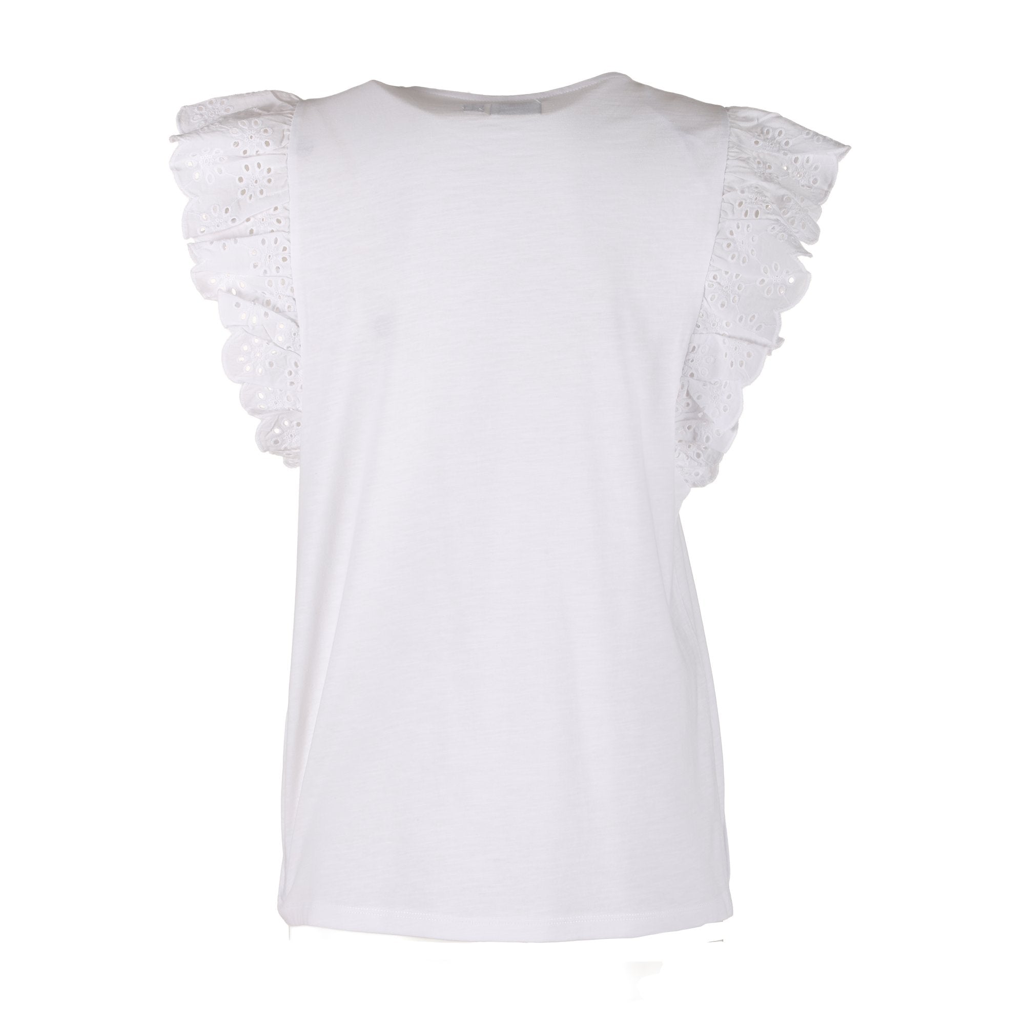 Stokomani Mode Tee-shirt broderie blanc femme M