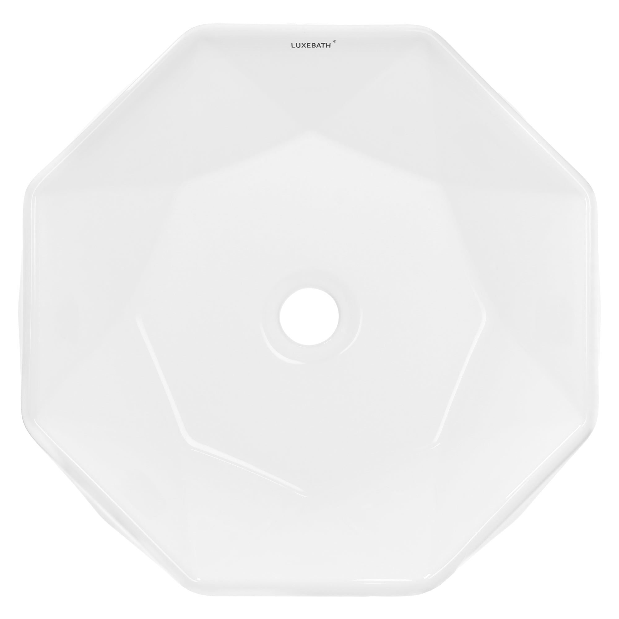 LuxeBath vasque ronde 42 cm blanc céramique avec bonde