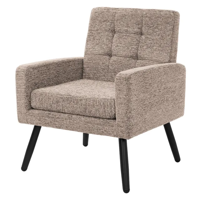 ECD Germany Möbel fauteuil marron tissu 66,5x80x63,5 cm acier