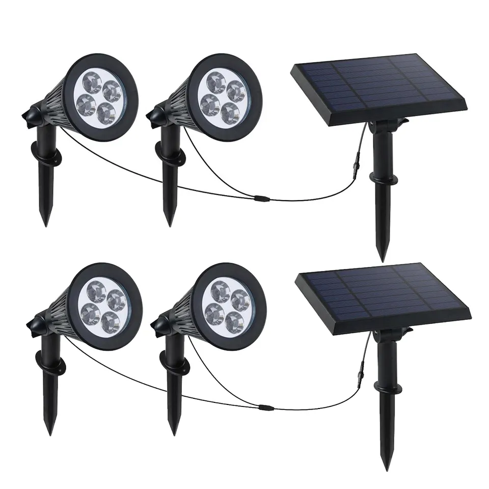 Red Deco Family Spiky double spot solaire lot de 2 H38cm LED