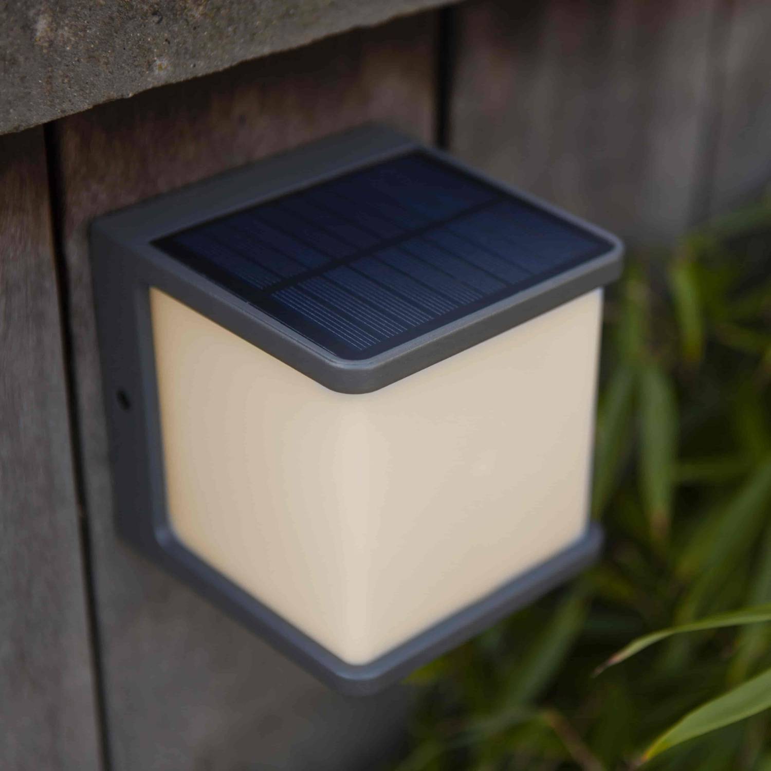 Red Deco Doblo Solar applique solaire H11 cm gris détecteur
