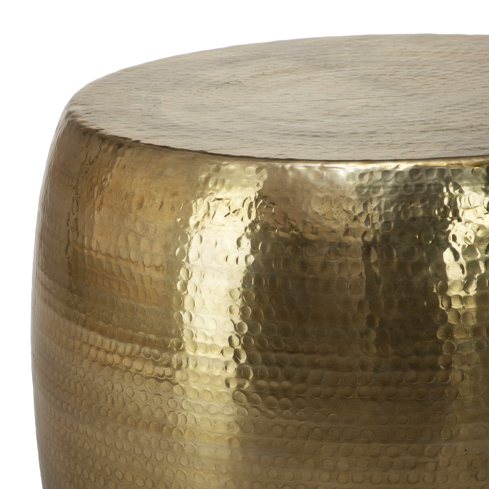 WOMO-DESIGN table basse dorée alu martelé Ø59x41 cm