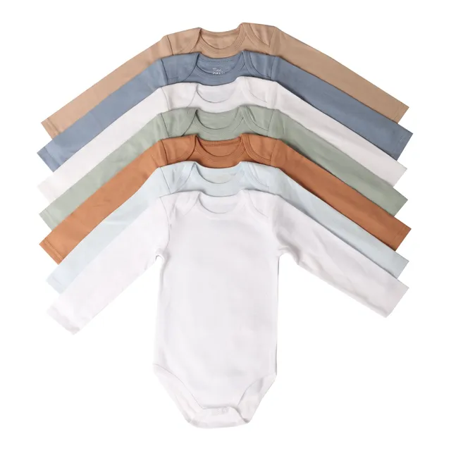 Stokomani Mode lot 7 bodies bébé bleu 3/23 mois