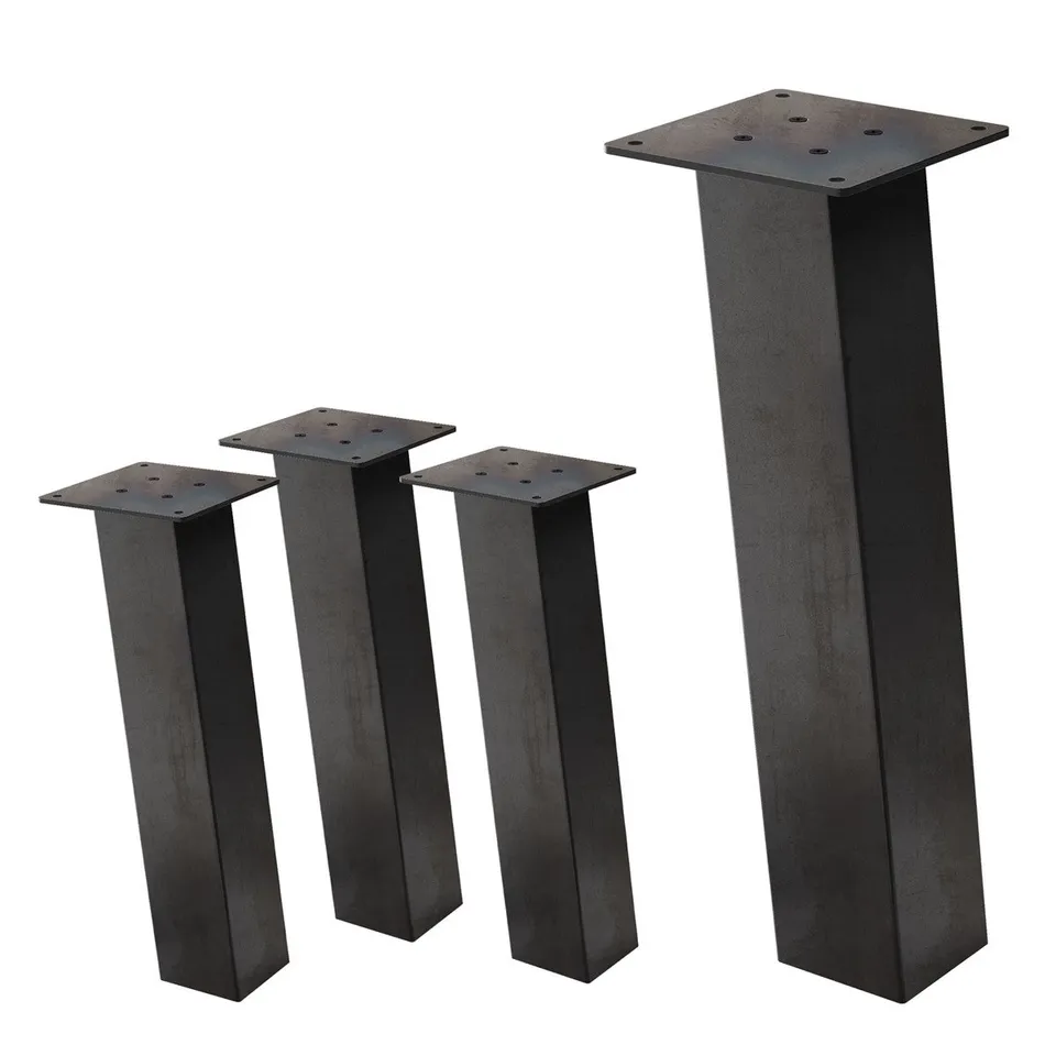 ECD Möbel Pied de table acier 42 cm lot 4 incliné 500 kg