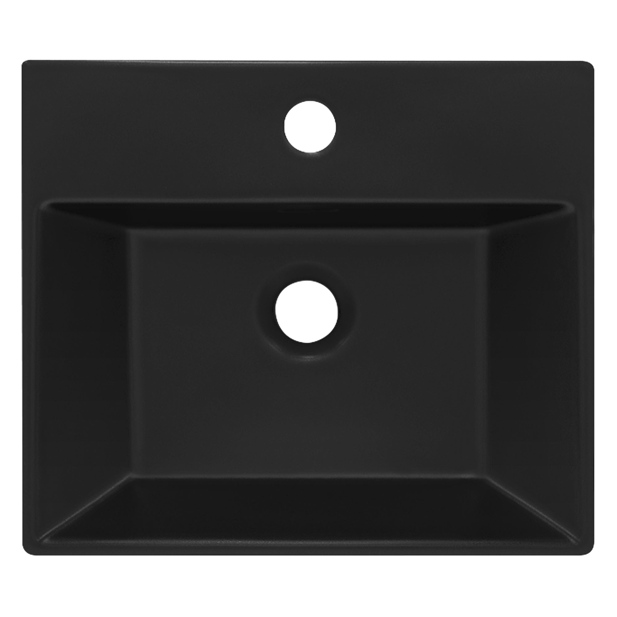 LuxeBath vasque céramique noire rectangulaire 41,5 cm