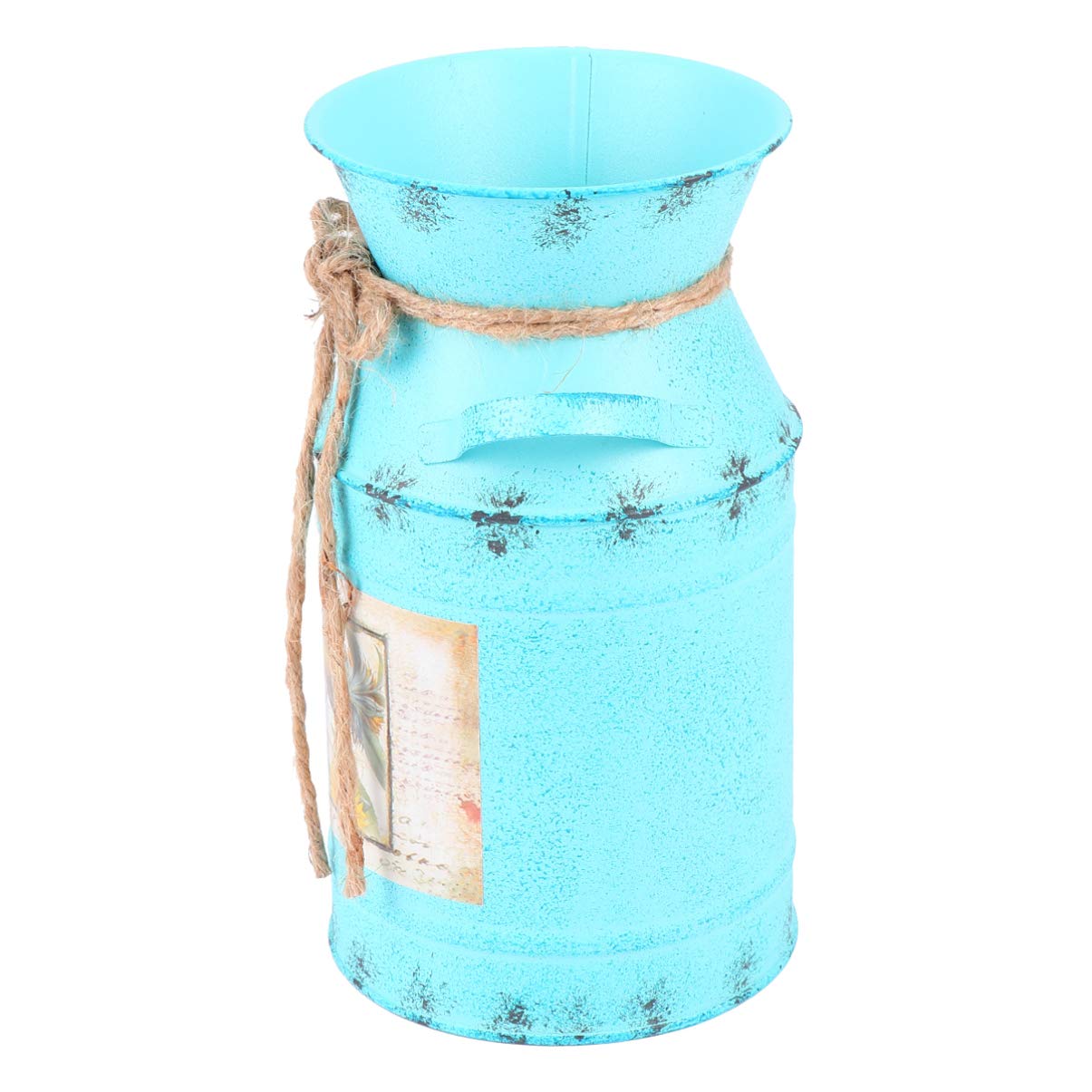Milisten Home & Kitchen vase seau galvanisé bleu ciel 1 pièce
