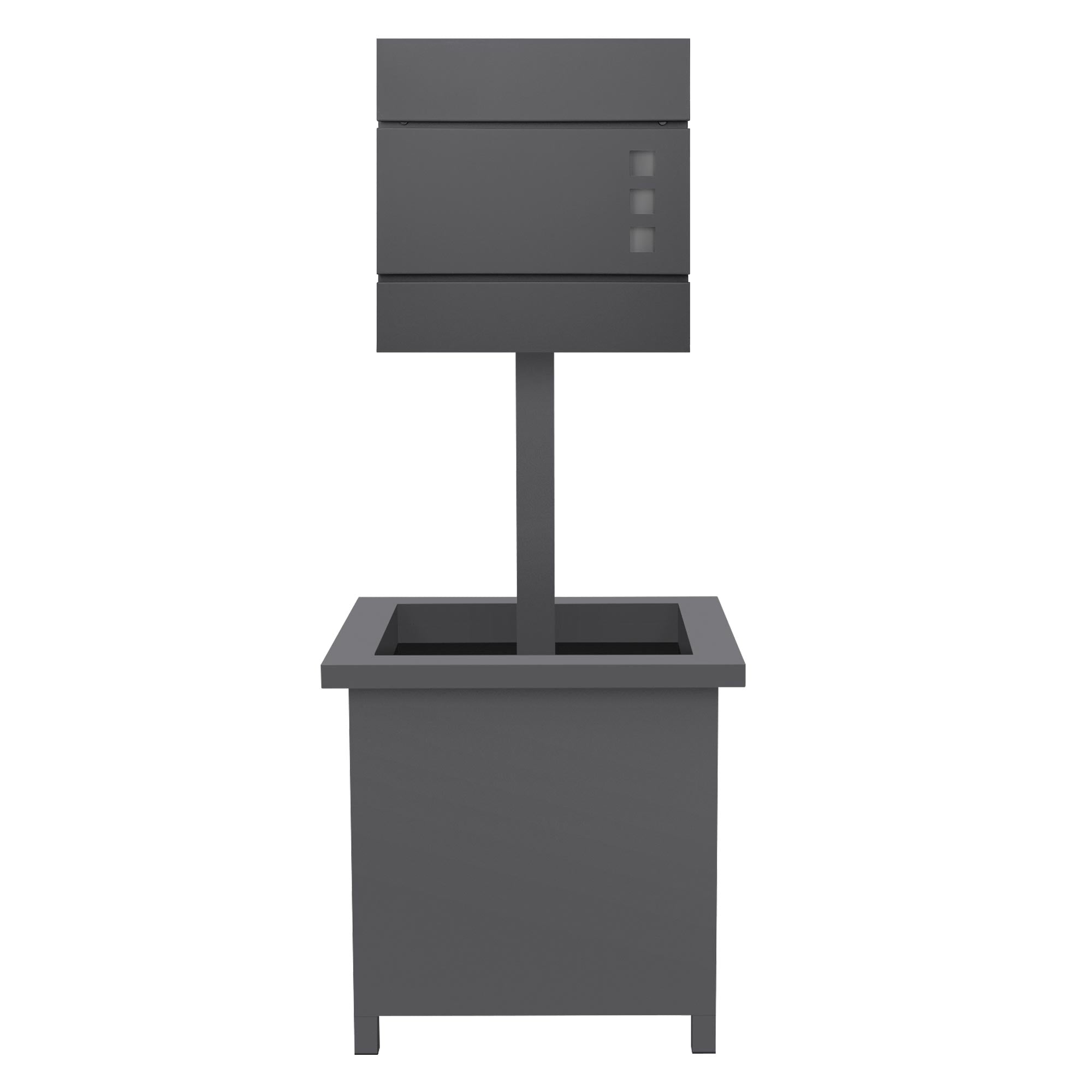 ECD Germany boîte aux lettres sur pied noir marbre 120 cm
