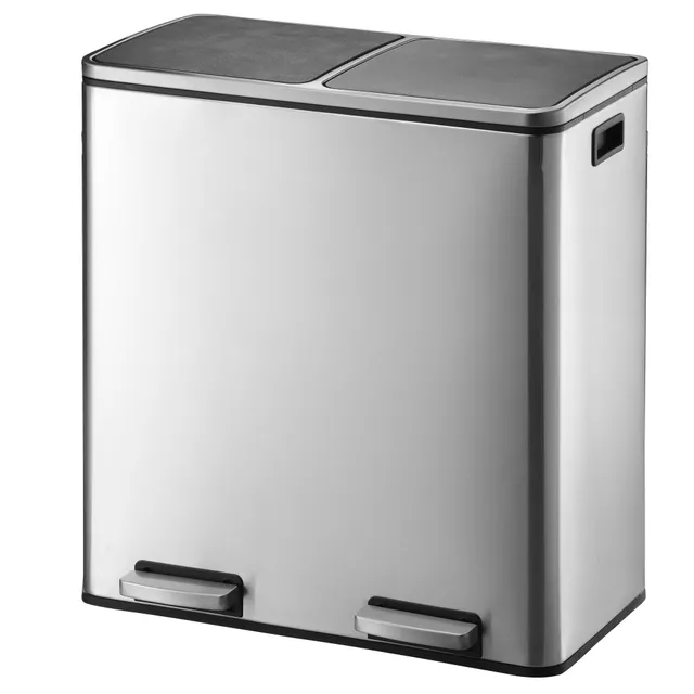 Red Deco Major poubelle cuisine 60L 2x30L inox à pédale