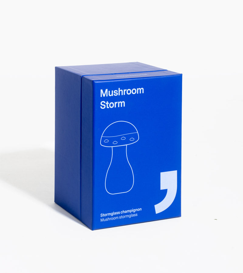 Storm Glass Champignon baromètre verre bleu déco maison