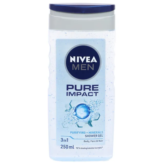 Nivea Men Pure Impact gel douche homme 250 ml
