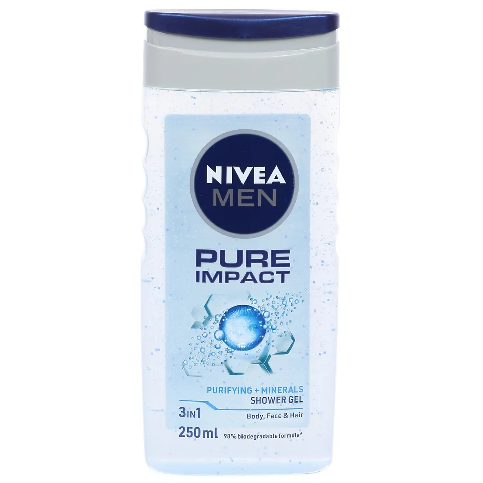 Nivea Men Pure Impact gel douche homme 250 ml