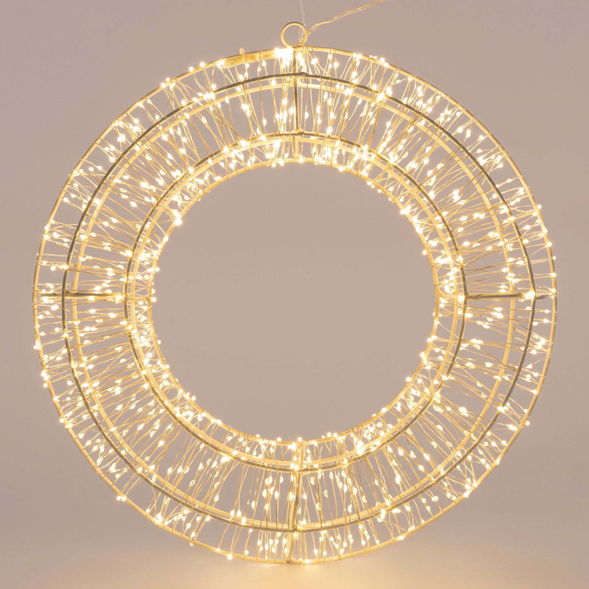 ECD Germany Couronne LED métal 50 cm blanc chaud 1440 LED