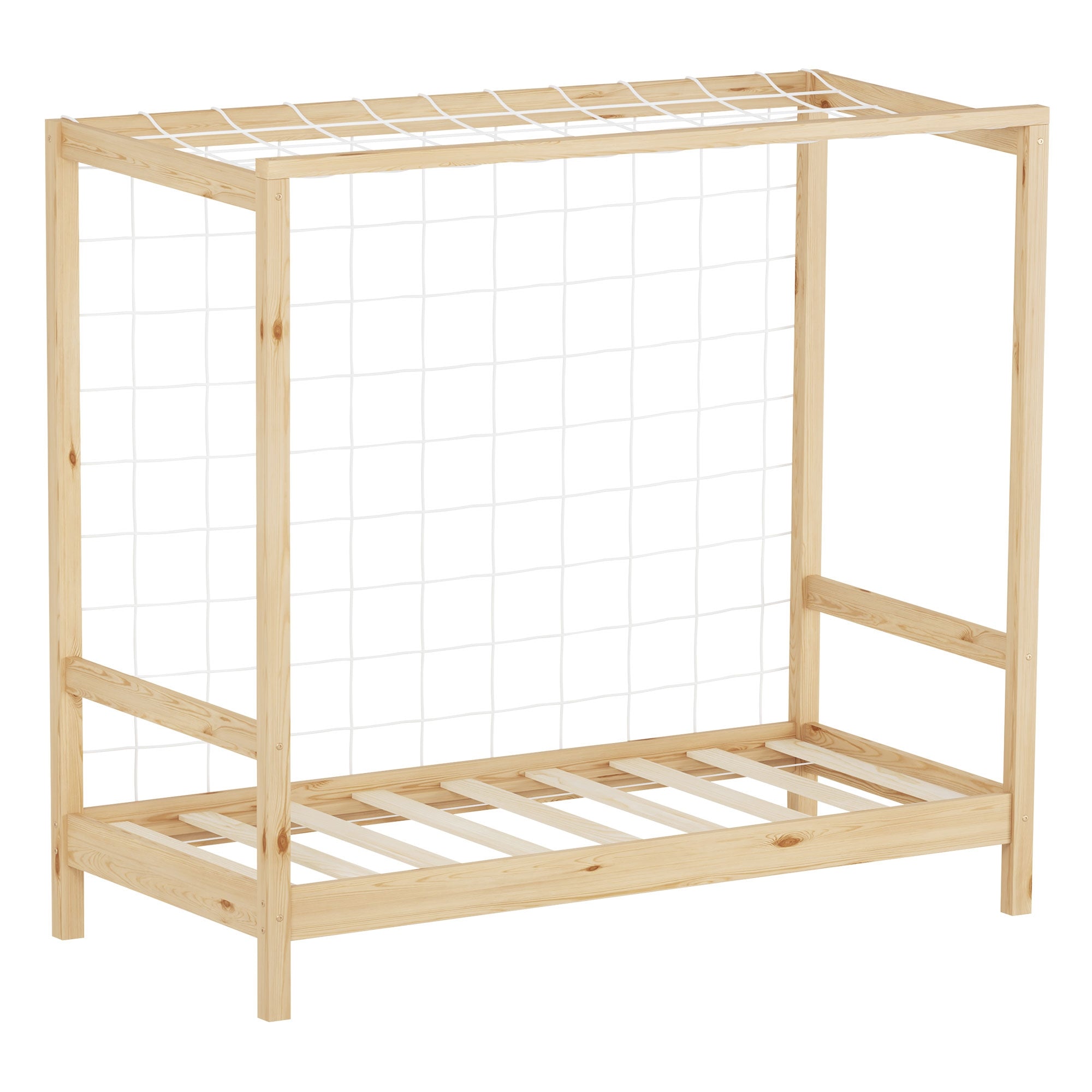 ML-Design lit enfant but de foot pin naturel 90x200 cm sommier
