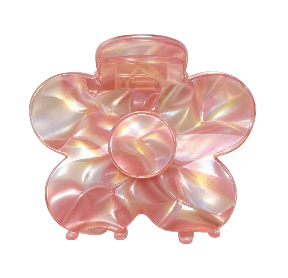 Stokomani Beauté Pince Cheveux Fleur Rose Clair Accessoire Coiffure