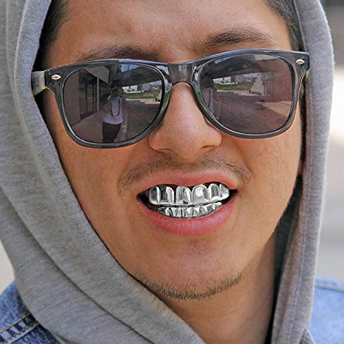 Shop-Story Grillz hip hop haut+bas dentier argenté