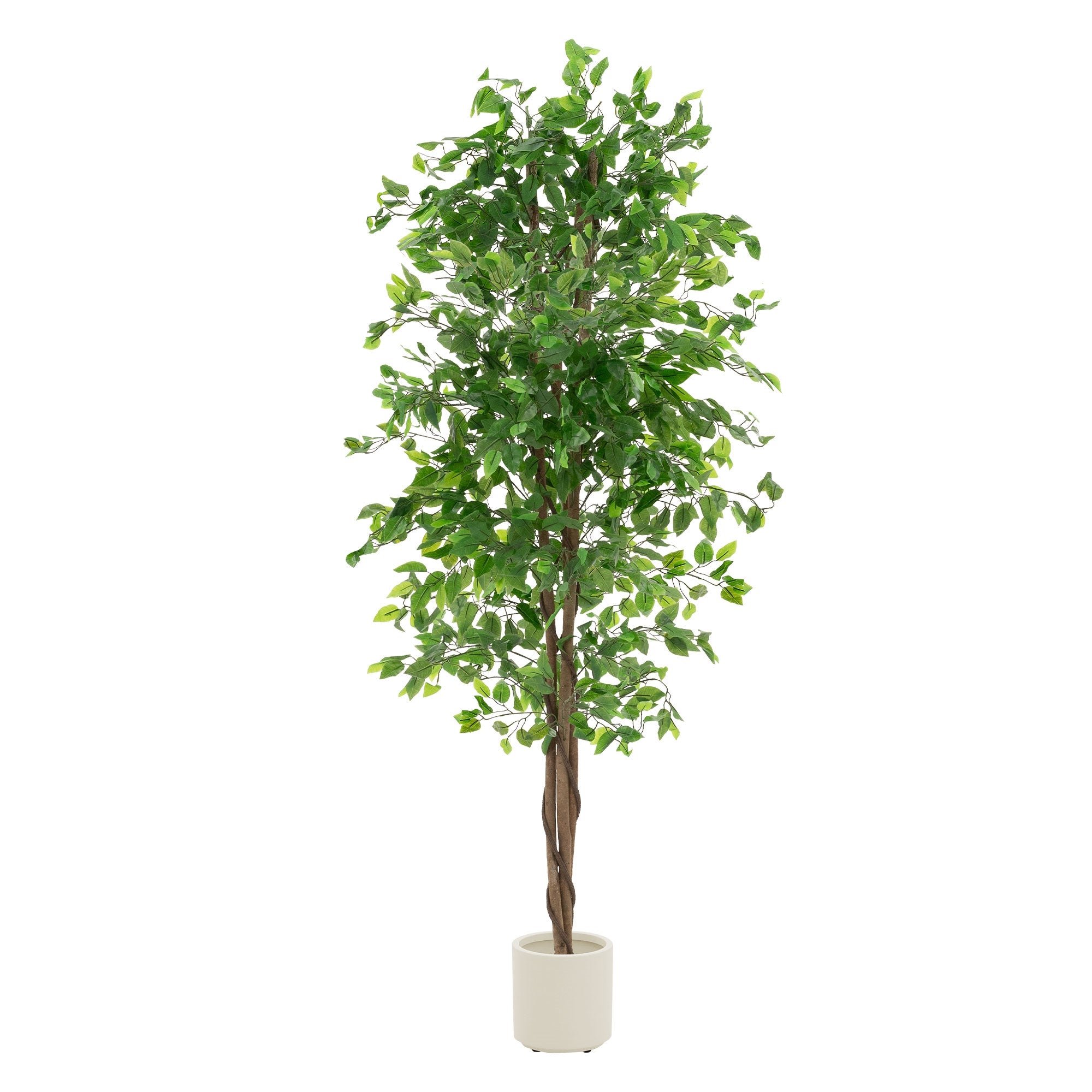 ML-Design Ficus artificiel 120 cm pot feuillage dense