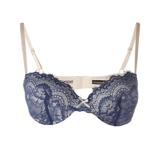 Stokomani Mode soutien-gorge dentelle bleu marine