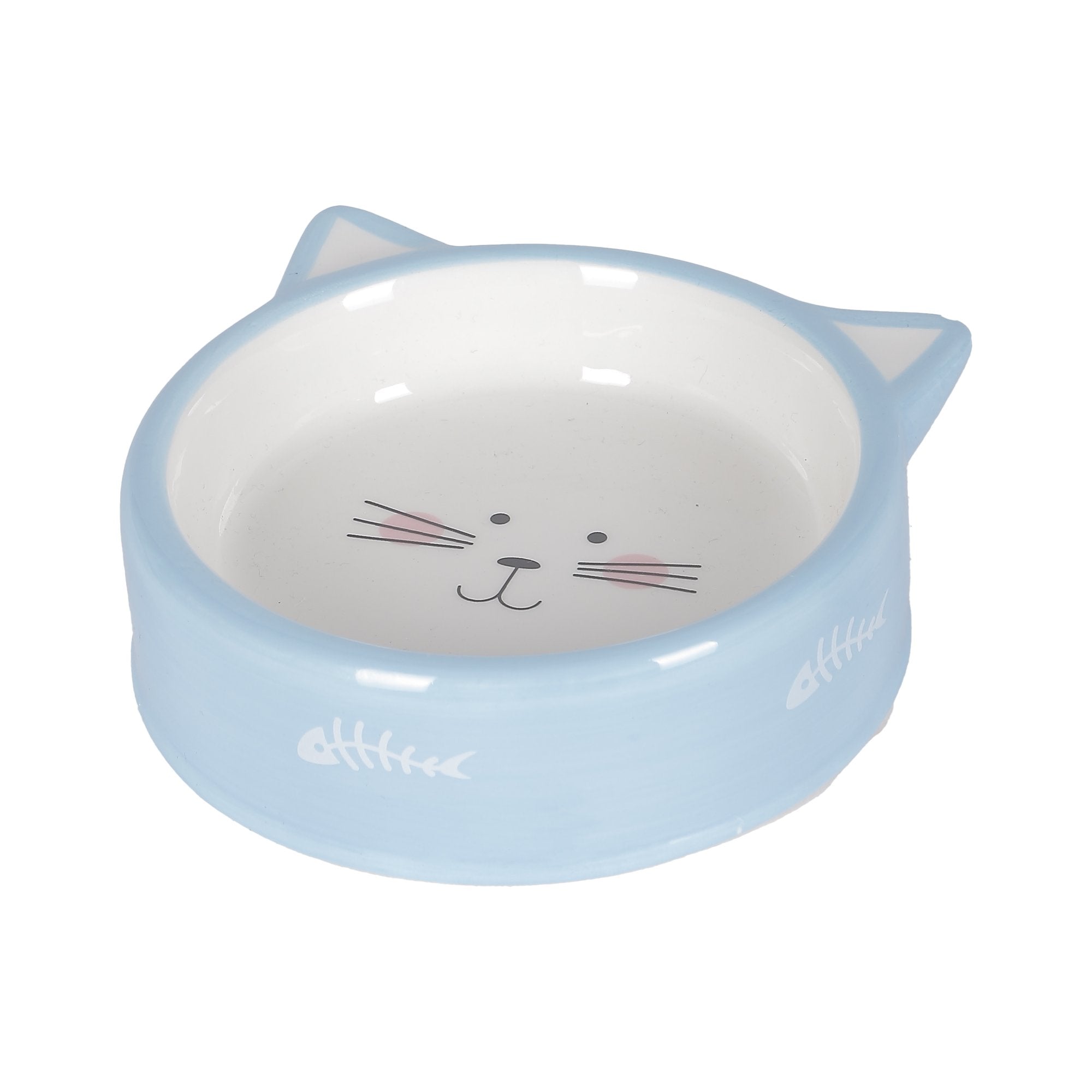 Stokomani Gamelle pour chat céramique bleu clair