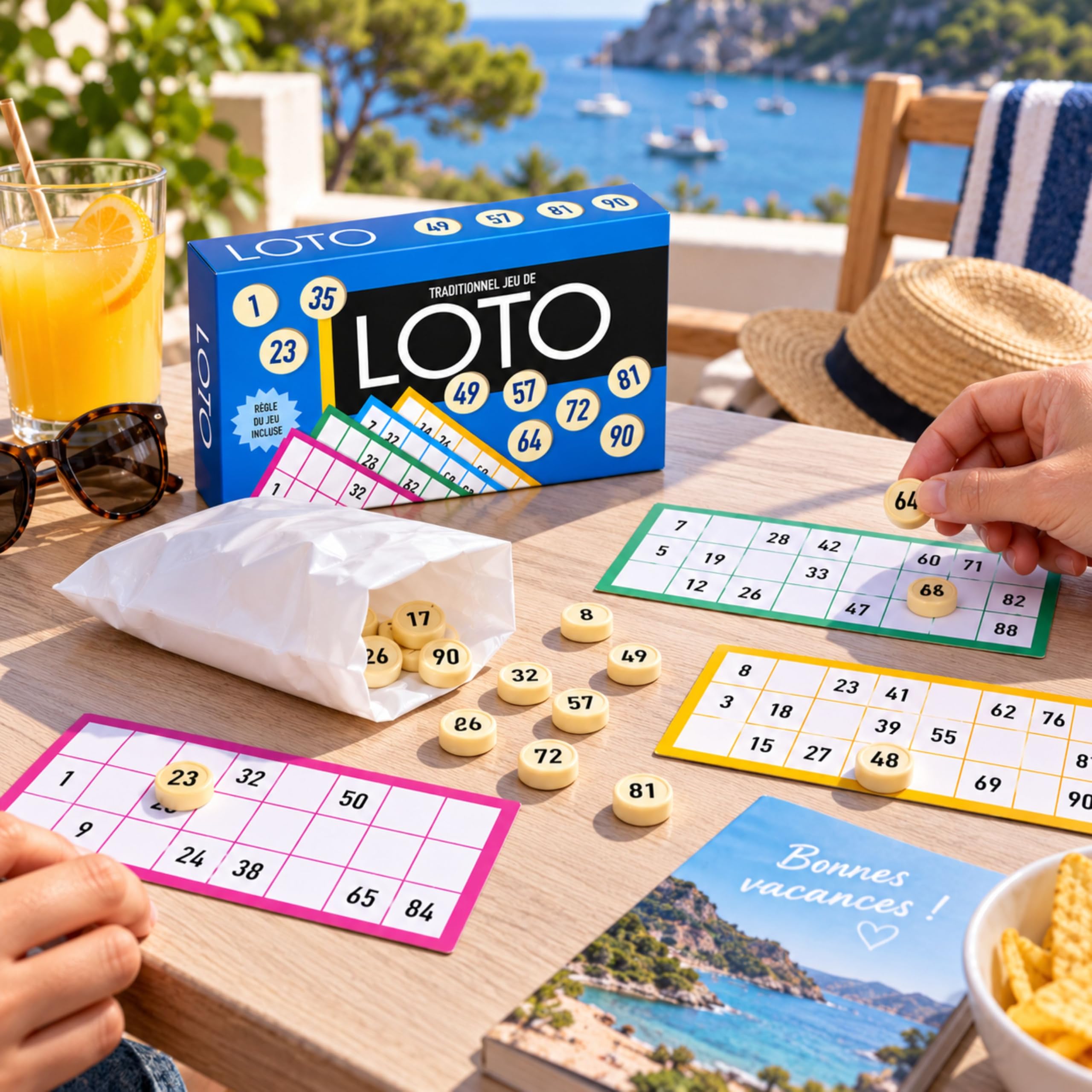 Shop-Story Loisirs jeu loto voyage 36 cartons 18x11cm