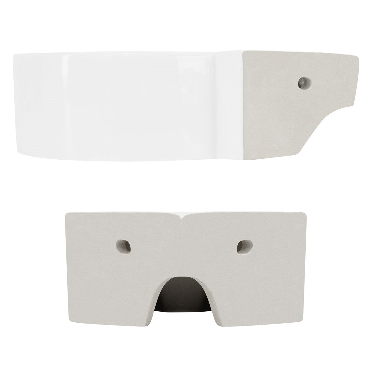 ECD Germany Sanitär LuxeBath lavabo noir avec bonde argent