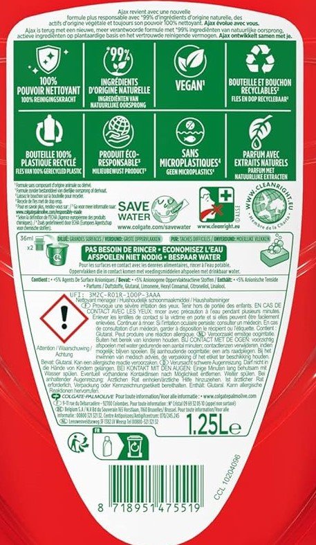 Ajax Nettoyant multi-usages fête des fleurs entretien maison