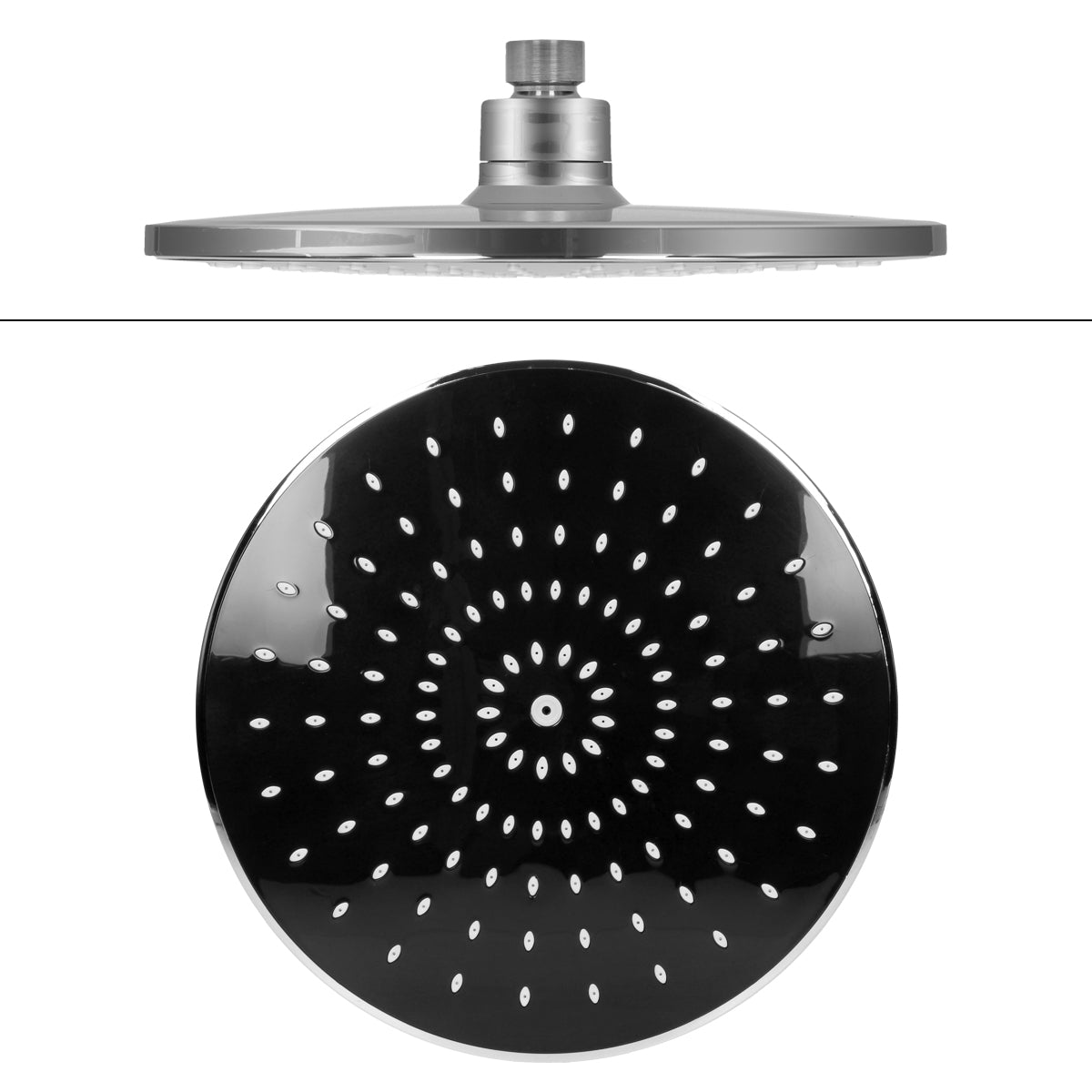 ECD Germany Sanitär ensemble douche pluie ronde noir inox