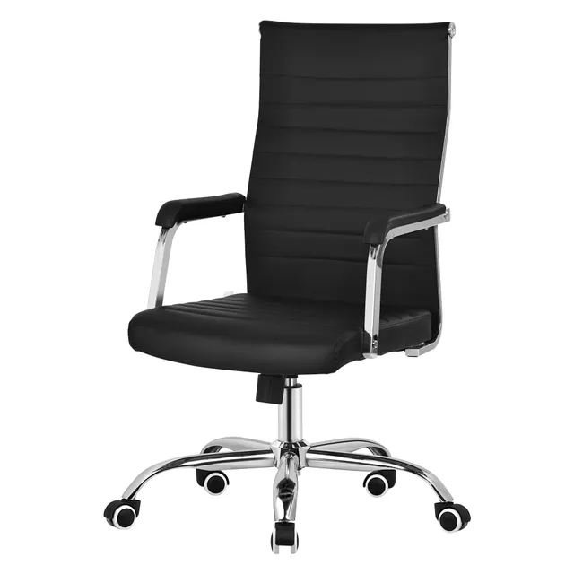 ECD Germany ML-Design chaise bureau noire accoudoirs B-Ware