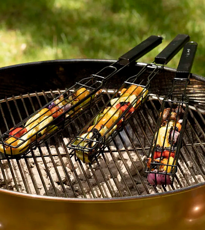 L'avant gardiste Outdoor panier barbecue légumes inox individuel